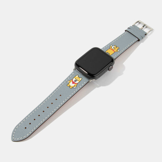 PJai & Friends Red Neckerchief Calf Leather Watch Strap | Apple Watch Strap