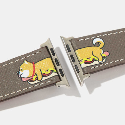 PJai & Friends Hotdog Calf Leather Watch Strap Details | Apple Watch Strap