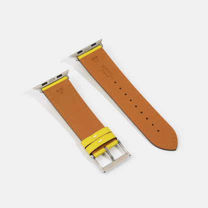 PJai & Friends Peekaboo Calf Leather Watch Strap Back Side | Apple Watch Strap
