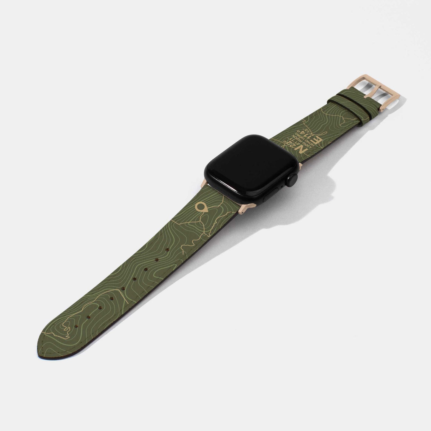 Lion Rock Printed Green Watch Strap | Apple Watch Strap