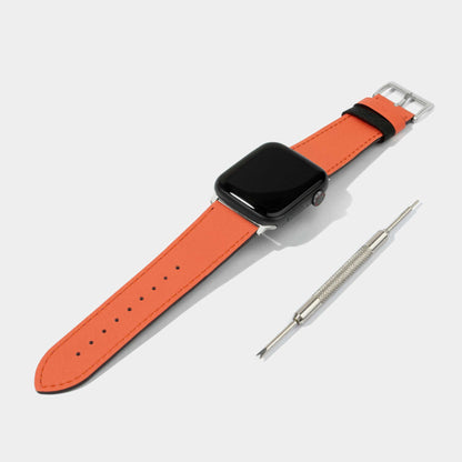 Reversible Straps "Orange & Black" | Apple Watch Jessenia Original