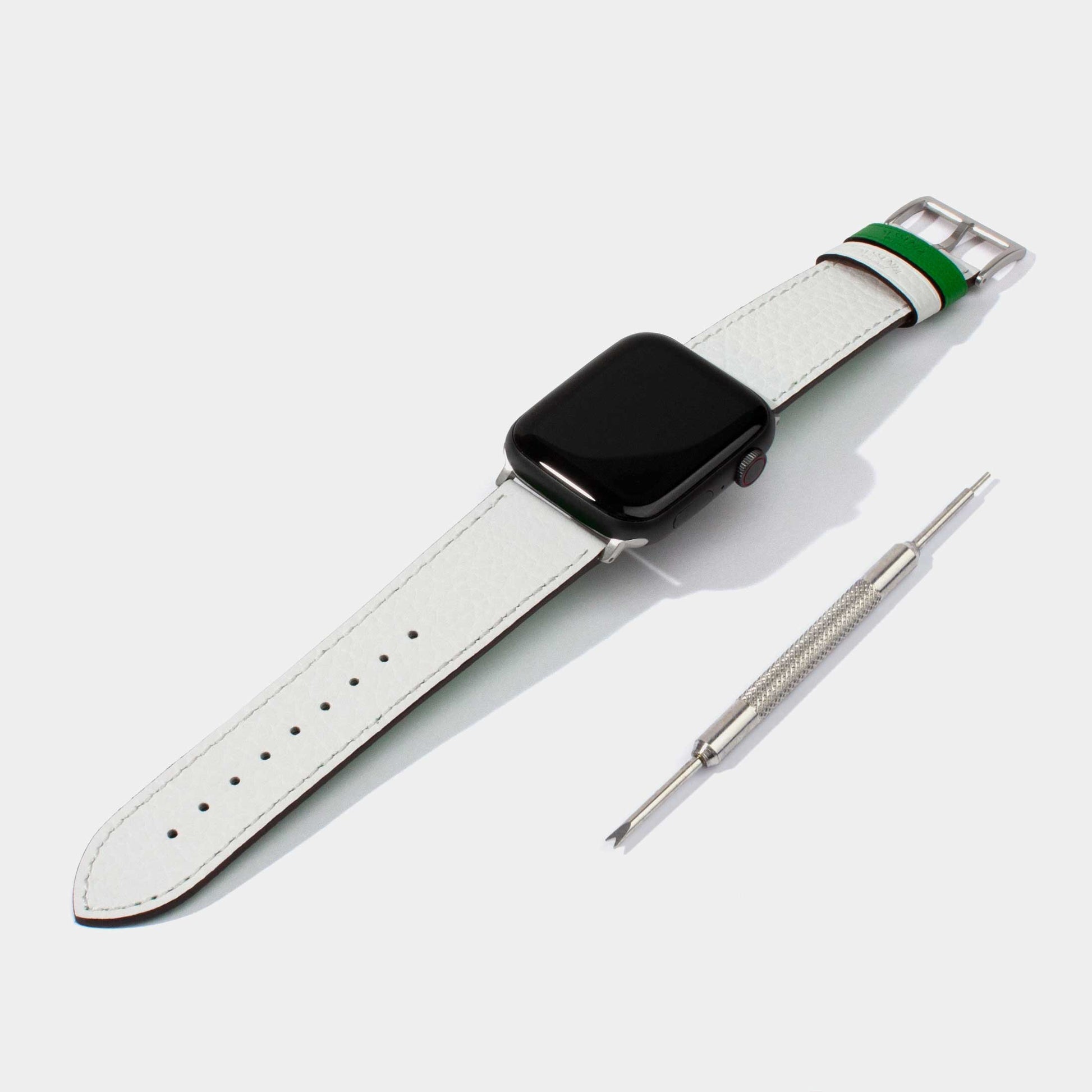 Reversible Straps "Green & White" | Apple Watch Jessenia Original
