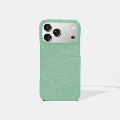Mint Green Alligator Phone Case for iPhone 17 Pro Max