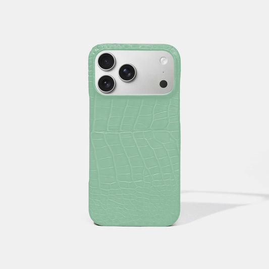 Mint Green Alligator Phone Case for iPhone 17 Pro Max