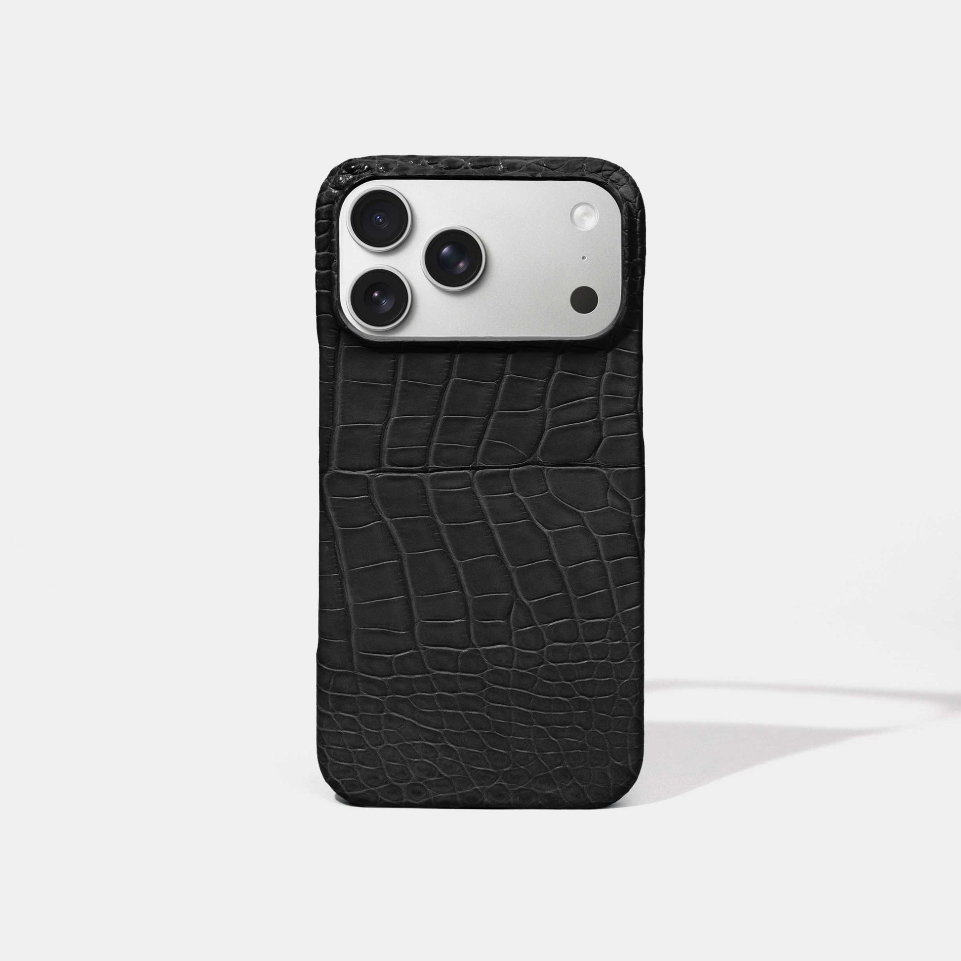 Black Alligator Phone Case for iPhone 17 Pro Max Jessenia Original Black Alligator Phone Case for iPhone 17 Pro Max Jessenia Original