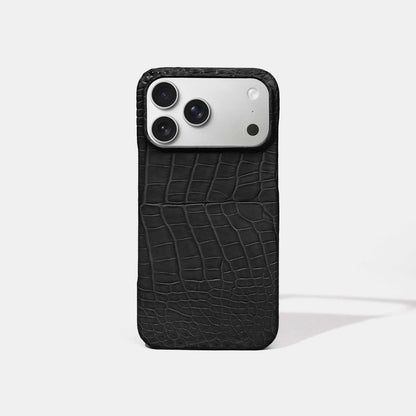 Black Alligator Phone Case for iPhone 17 Pro Max