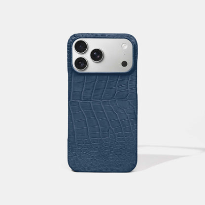 Blue Alligator Phone Case for iPhone 17 Pro Max