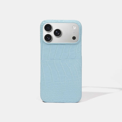 Light Blue Alligator Phone Case for iPhone 17 Pro Max