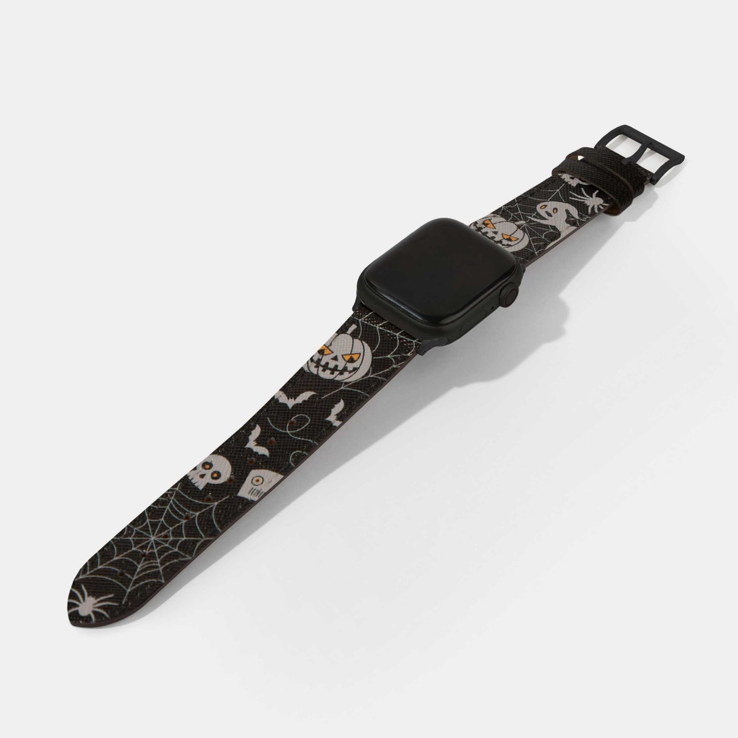 Black Edition Halloween Printed Calf Leather Watch Strap | Apple Watch Strap