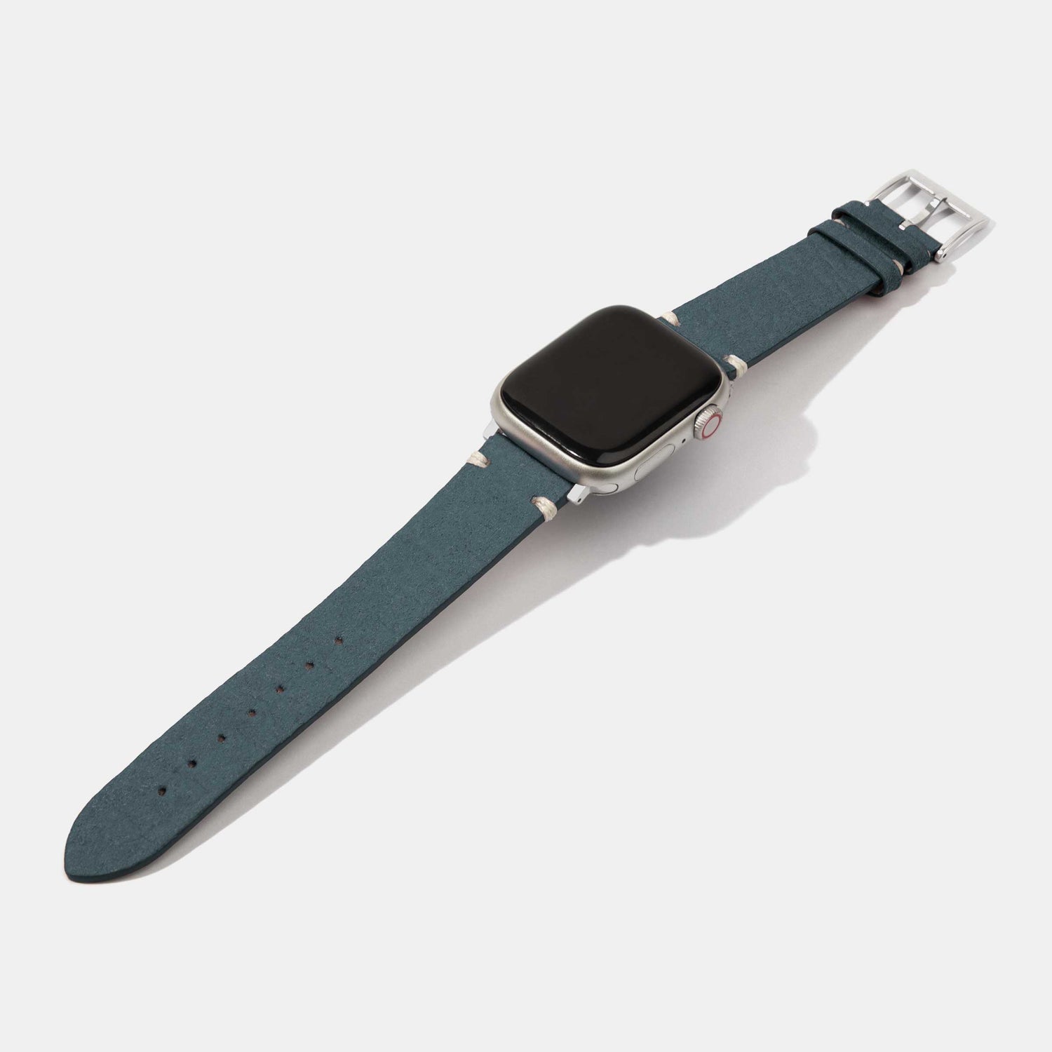 apple watch strap-pineapple leather watch strap-blue