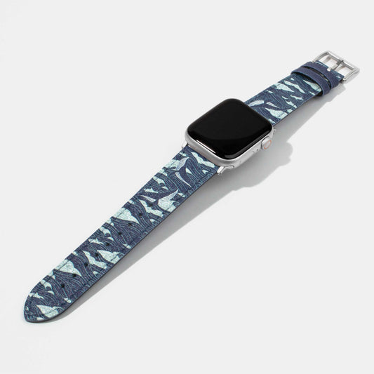 Customized Carved Letter Epsom Calf Watch Strap