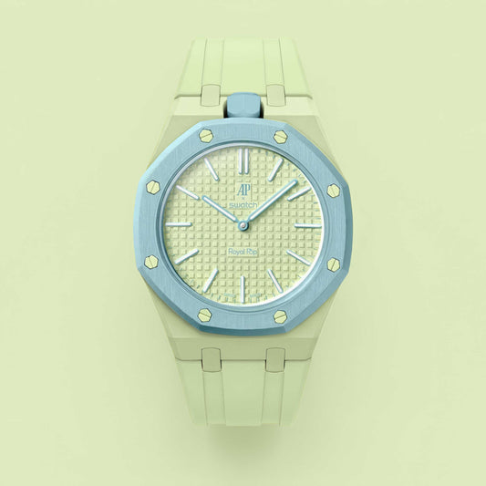 (Pre-order) Jessenia Original Wrist Case & Silicone Strap for Swatch x AP Royal Pop - Blaue Acht