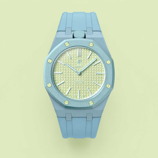 (Pre-order) Jessenia Original Wrist Case & Silicone Strap for Swatch x AP Royal Pop - Blaue Acht