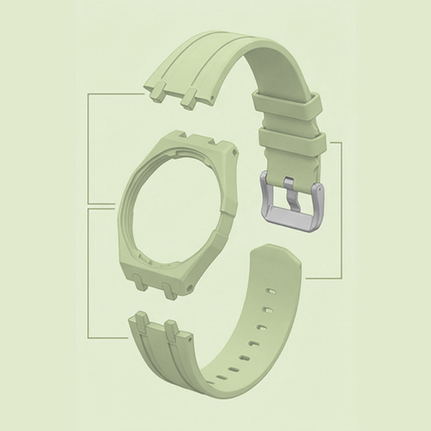 (Pre-order) Jessenia Original Wrist Case & Silicone Strap for Swatch x AP Royal Pop - Blaue Acht