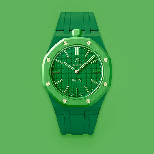 (Pre-order) Jessenia Original Wrist Adaptor & Silicone Strap for Swatch x AP Royal Pop - Green Eight