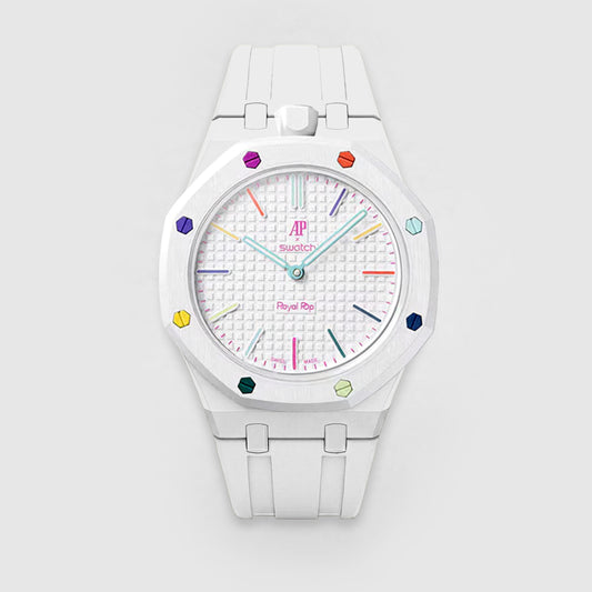 (Pre-order) Jessenia Original Wrist Adaptor & Silicone Strap for Swatch x AP Royal Pop - Hult Blanc