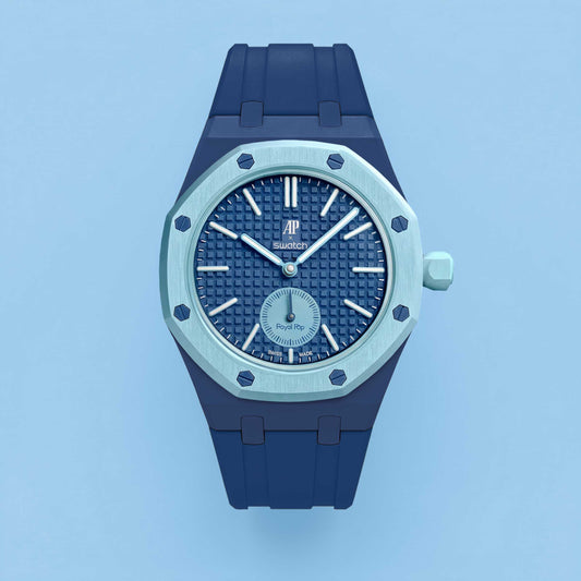 (Pre-order) Jessenia Original Wrist Case & Silicone Strap for Swatch x AP Royal Pop - Lan Ba