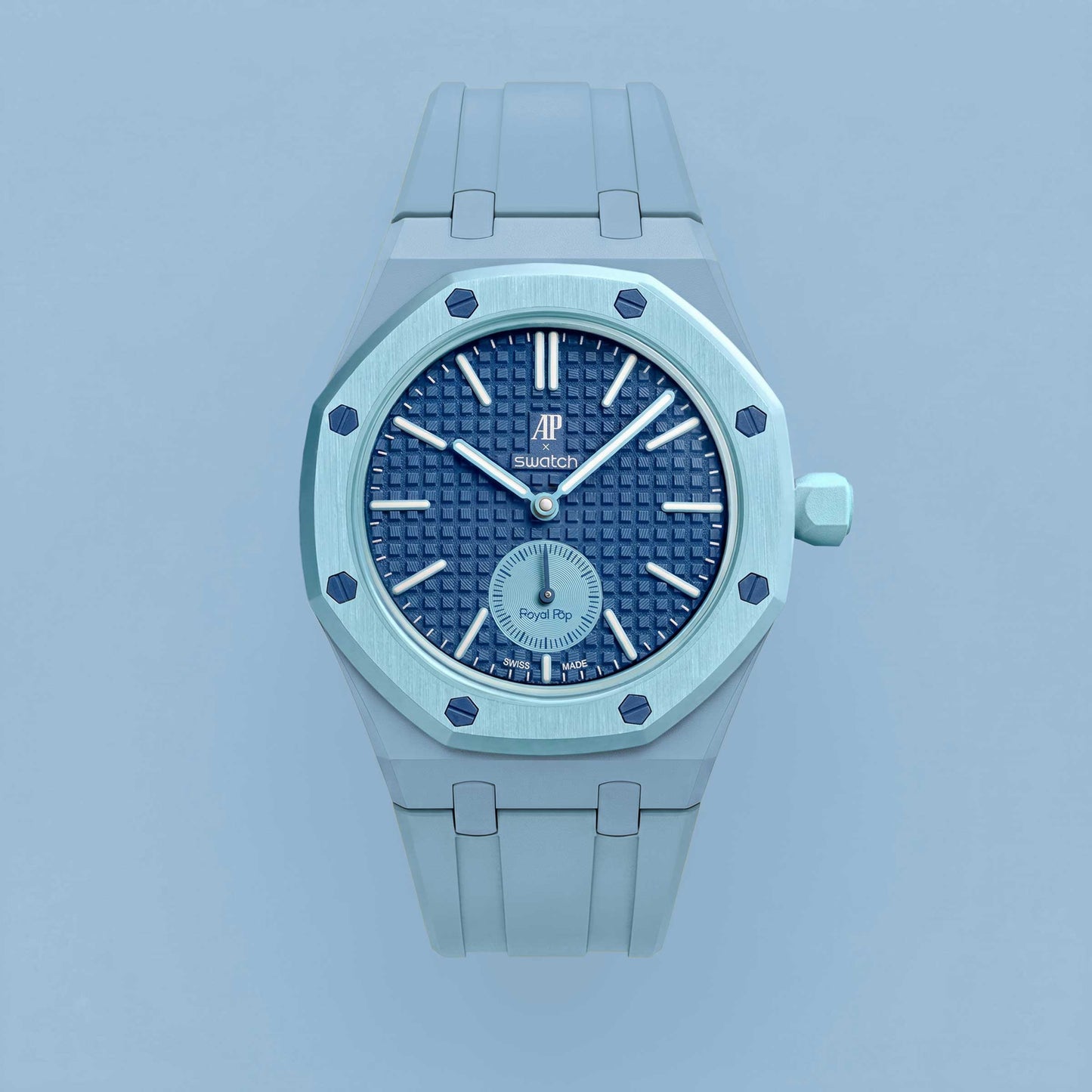 (Pre-order) Jessenia Original Wrist Case & Silicone Strap for Swatch x AP Royal Pop - Lan Ba