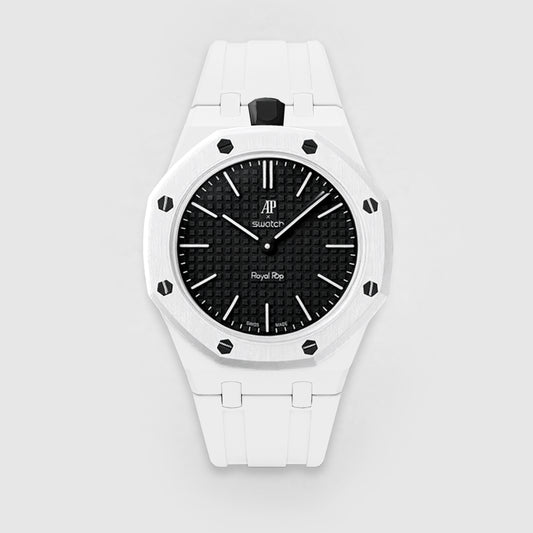 (Pre-order) Jessenia Original Wrist Case & Silicone Strap for Swatch x AP Royal Pop - Ocho Negro