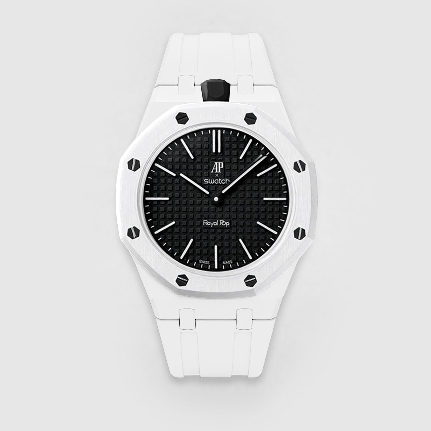 (Pre-order) Jessenia Original Wrist Case & Silicone Strap for Swatch x AP Royal Pop - Ocho Negro