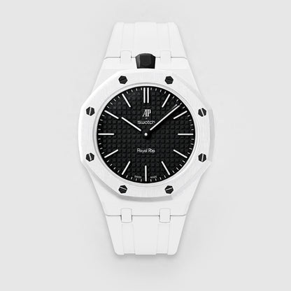 (Pre-order) Jessenia Original Wrist Case & Silicone Strap for Swatch x AP Royal Pop - Ocho Negro
