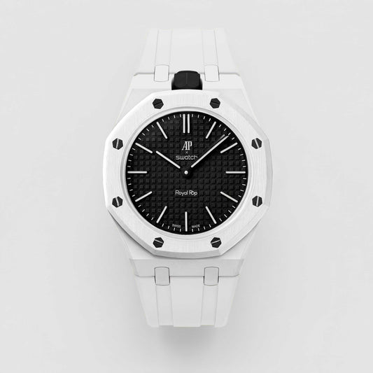 (Pre-order) Jessenia Original Wrist Case & Silicone Strap for Swatch x AP Royal Pop - Ocho Negro