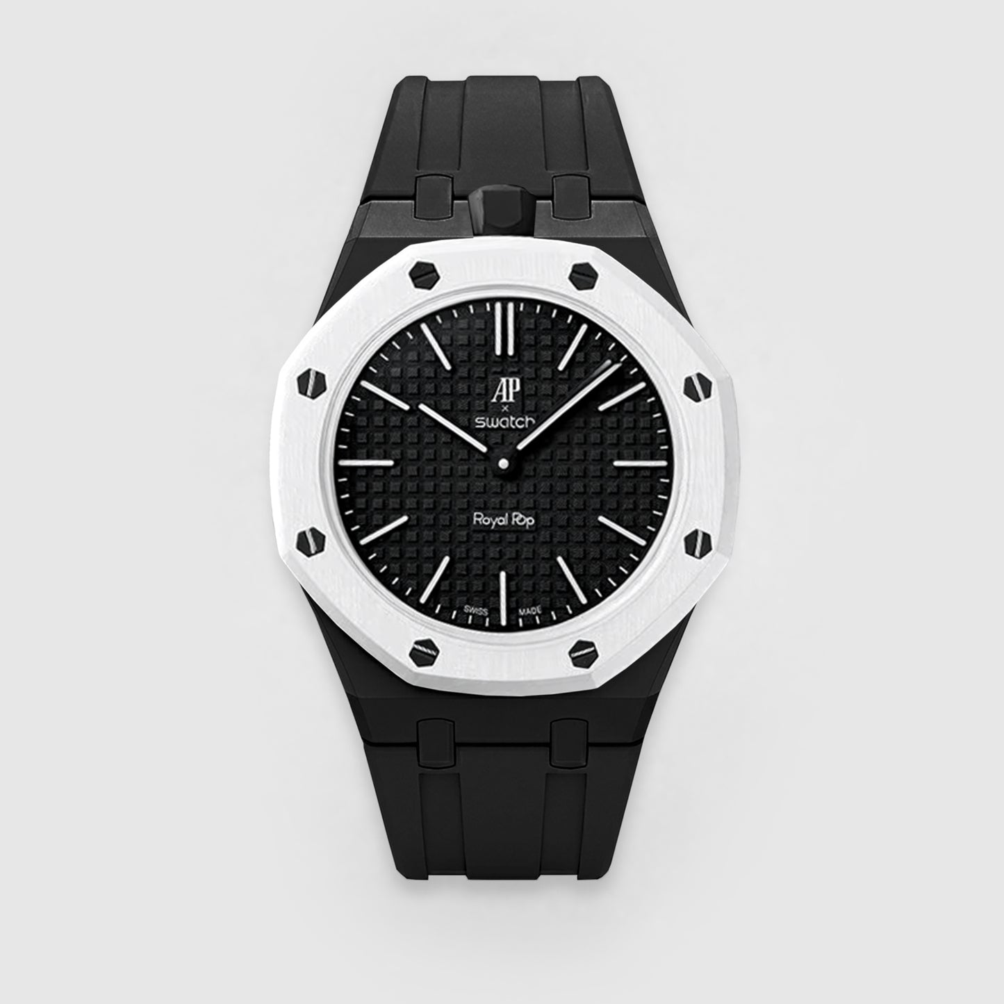 (Pre-order) Jessenia Original Wrist Case & Silicone Strap for Swatch x AP Royal Pop - Ocho Negro