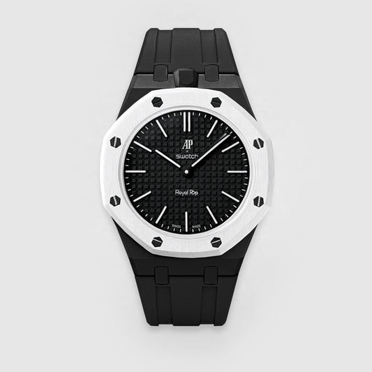 (Pre-order) Jessenia Original Wrist Adaptor & Silicone Strap for Swatch x AP Royal Pop - Ocho Negro