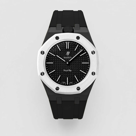 (Pre-order) Jessenia Original Wrist Case & Silicone Strap for Swatch x AP Royal Pop - Ocho Negro