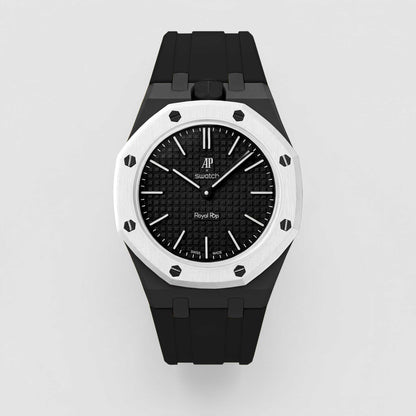 (Pre-order) Jessenia Original Wrist Case & Silicone Strap for Swatch x AP Royal Pop - Ocho Negro