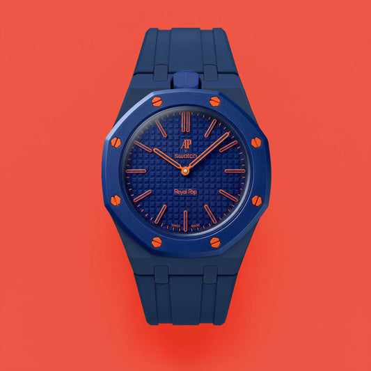 (Pre-order) Jessenia Original Wrist Case & Silicone Strap for Swatch x AP Royal Pop - Orenji Hachi