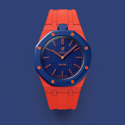 (Pre-order) Jessenia Original Wrist Case & Silicone Strap for Swatch x AP Royal Pop - Orenji Hachi