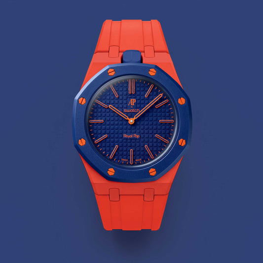 (Pre-order) Jessenia Original Wrist Case & Silicone Strap for Swatch x AP Royal Pop - Orenji Hachi