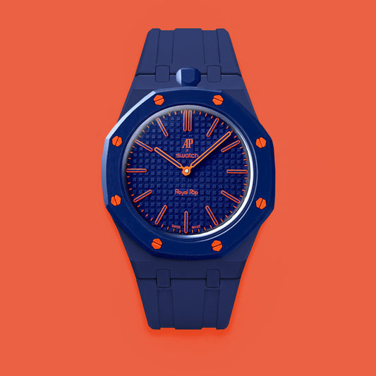 (Pre-order) Jessenia Original Wrist Adaptor & Silicone Strap for Swatch x AP Royal Pop - Orenji Hachi