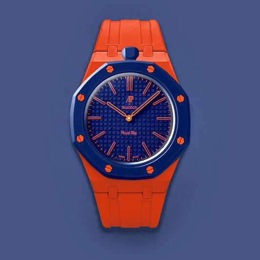 (Pre-order) Jessenia Original Wrist Case & Silicone Strap for Swatch x AP Royal Pop - Orenji Hachi