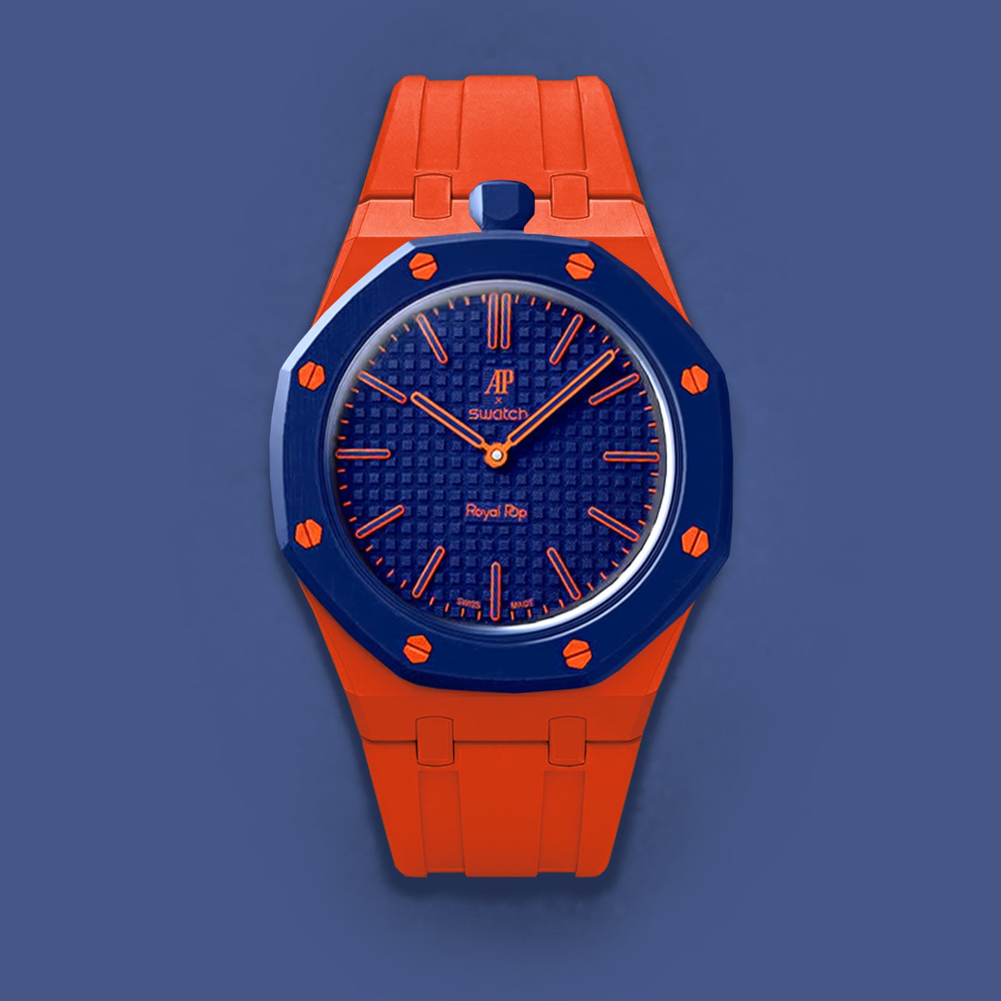 (Pre-order) Jessenia Original Wrist Case & Silicone Strap for Swatch x AP Royal Pop - Orenji Hachi