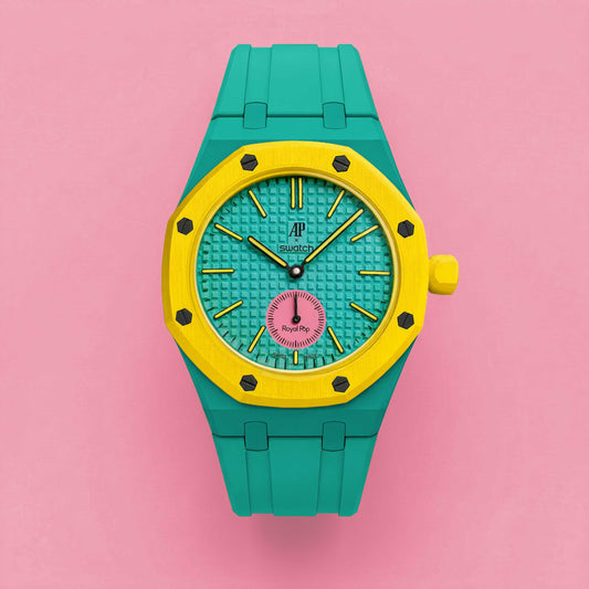 (Pre-order) Jessenia Original - Wrist Case & Silicone Strap for Swatch x AP Royal Pop - OTG Roz
