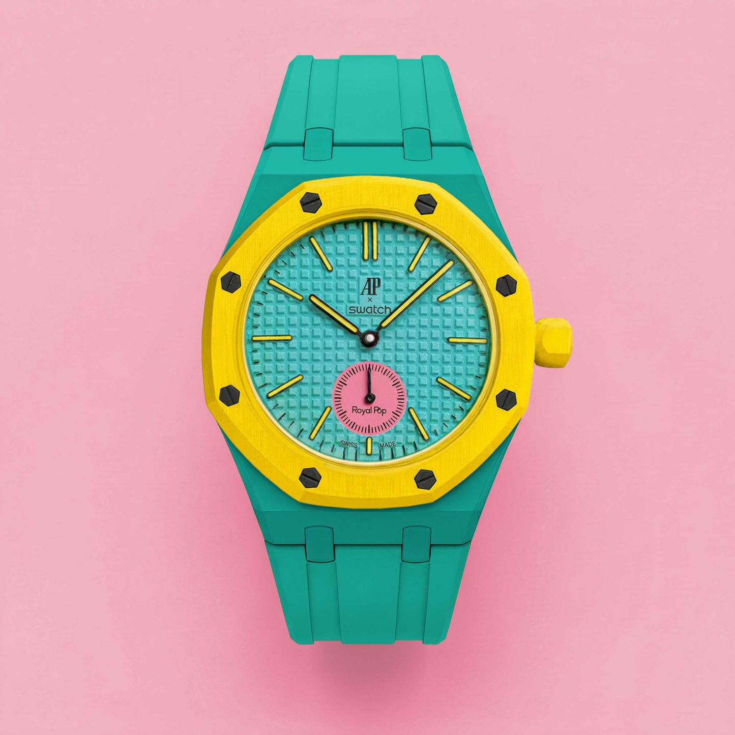 (Pre-order) Jessenia Original - Wrist Case & Silicone Strap for Swatch x AP Royal Pop - OTG Roz