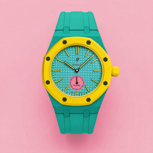 (Pre-order) Jessenia Original - Wrist Case & Silicone Strap for Swatch x AP Royal Pop - OTG Roz