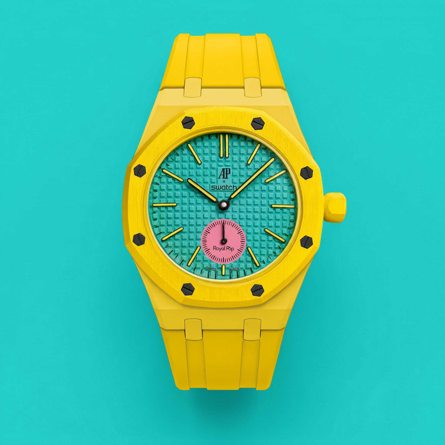 (Pre-order) Jessenia Original - Wrist Case & Silicone Strap for Swatch x AP Royal Pop - OTG Roz