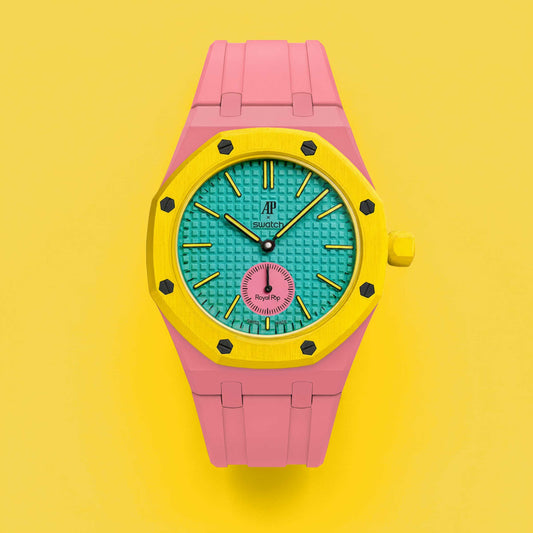 (Pre-order) Jessenia Original - Wrist Case & Silicone Strap for Swatch x AP Royal Pop - OTG Roz