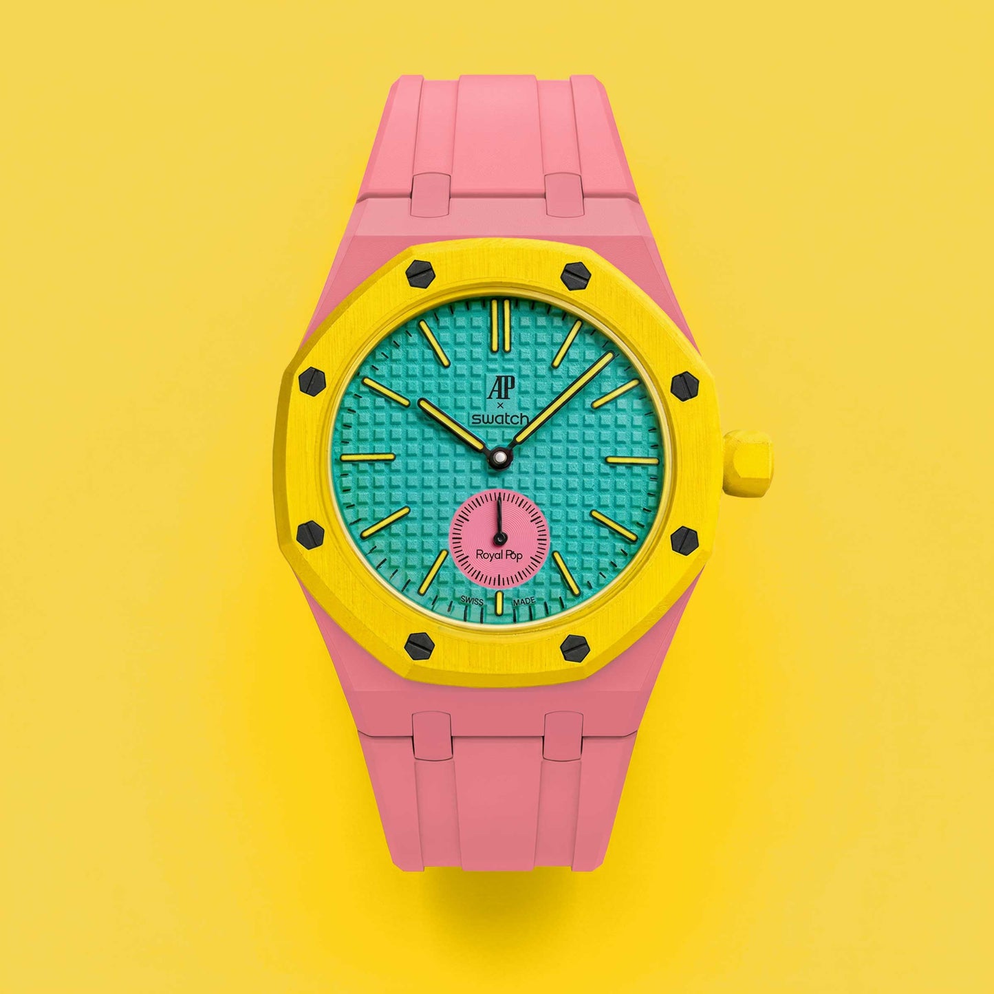 (Pre-order) Jessenia Original - Wrist Case & Silicone Strap for Swatch x AP Royal Pop - OTG Roz