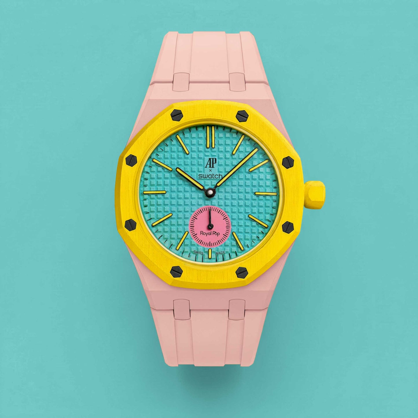 (Pre-order) Jessenia Original - Wrist Case & Silicone Strap for Swatch x AP Royal Pop - OTG Roz