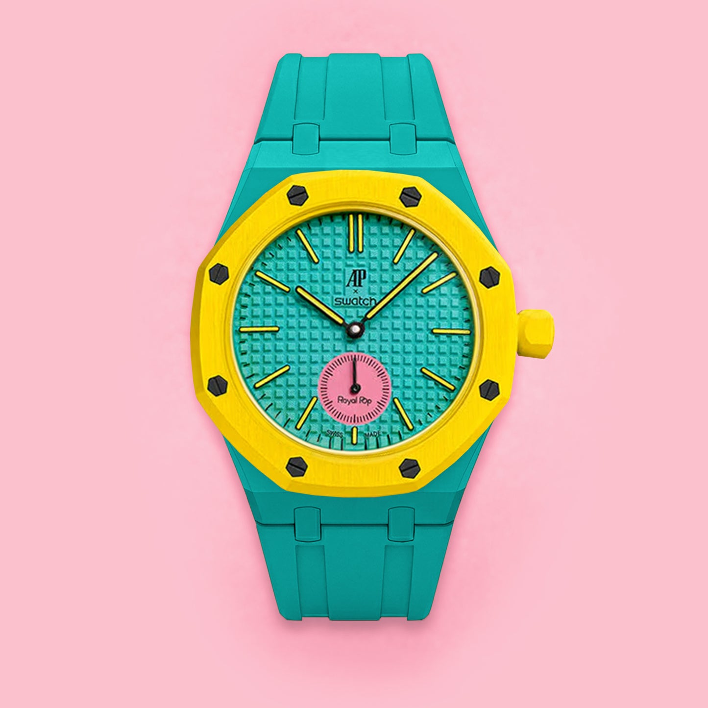 (Pre-order) Jessenia Original - Wrist Case & Silicone Strap for Swatch x AP Royal Pop - OTG Roz