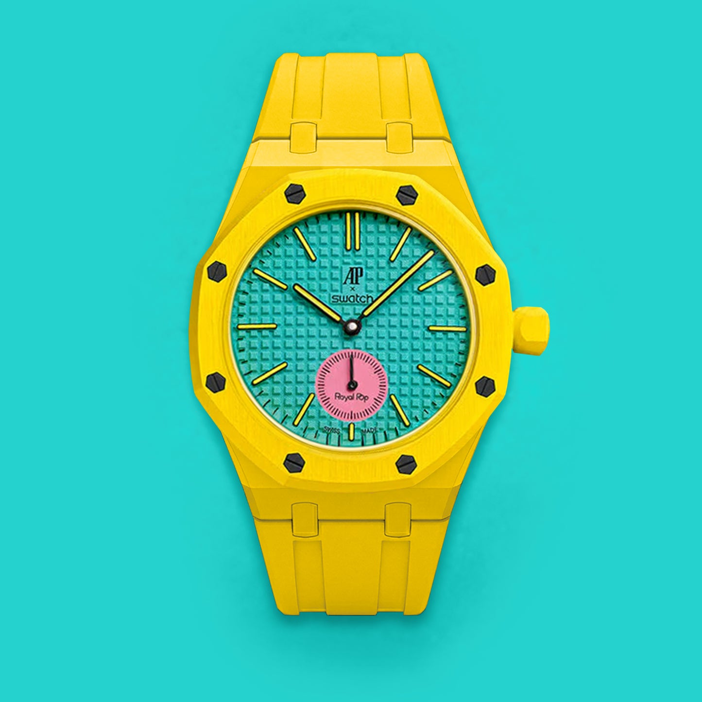 (Pre-order) Jessenia Original - Wrist Case & Silicone Strap for Swatch x AP Royal Pop - OTG Roz
