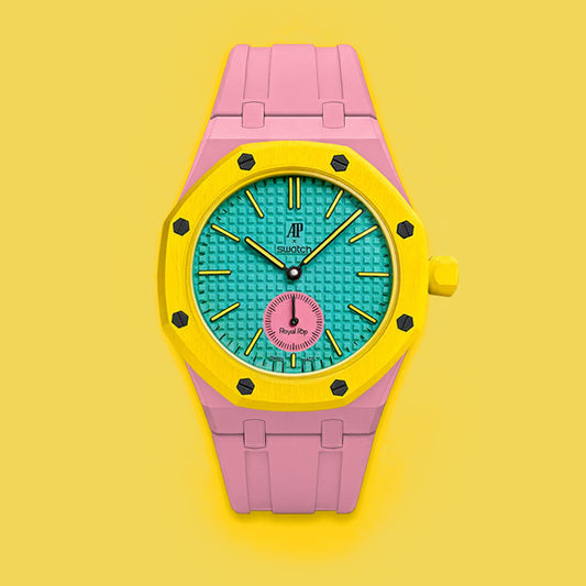 (Pre-order) Jessenia Original - Wrist Case & Silicone Strap for Swatch x AP Royal Pop - OTG Roz