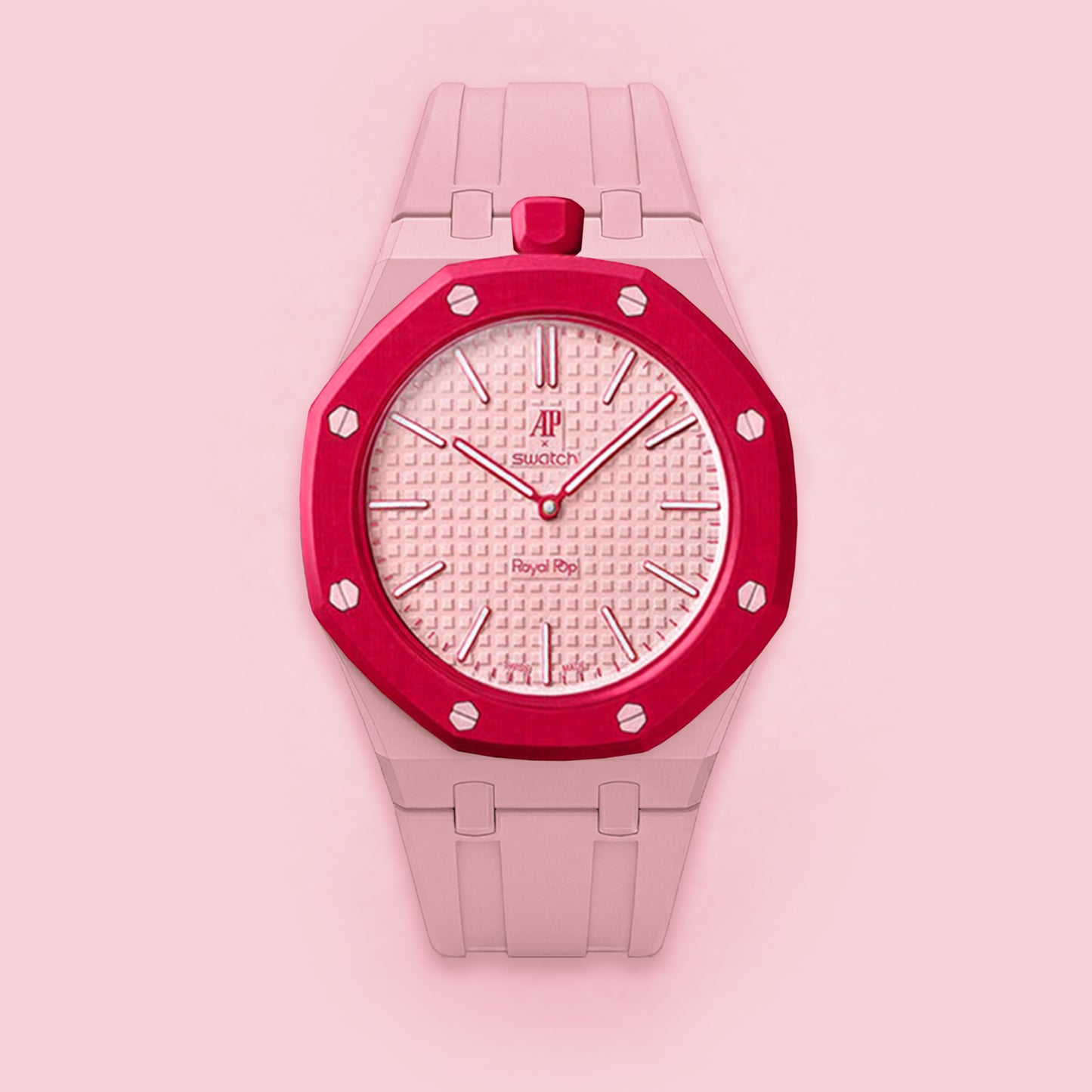 (Pre-order) Jessenia Original Wrist Case & Silicone Strap for Swatch x AP Royal Pop - Otto Rosso