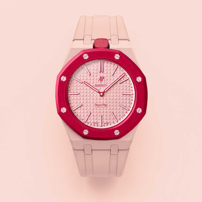 (Pre-order) Jessenia Original Wrist Case & Silicone Strap for Swatch x AP Royal Pop - Otto Rosso