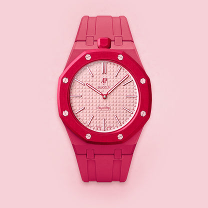 (Pre-order) Jessenia Original Wrist Case & Silicone Strap for Swatch x AP Royal Pop - Otto Rosso