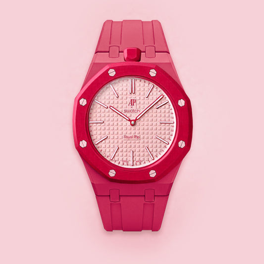 (Pre-order) Jessenia Original Wrist Case & Silicone Strap for Swatch x AP Royal Pop - Otto Rosso
